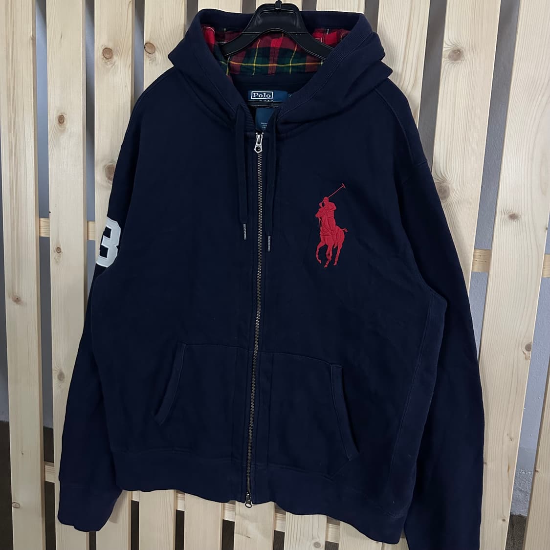 (2XL) 폴로 랄프로렌 네이비 빅포니 투웨이 후드집업 상품이미지2