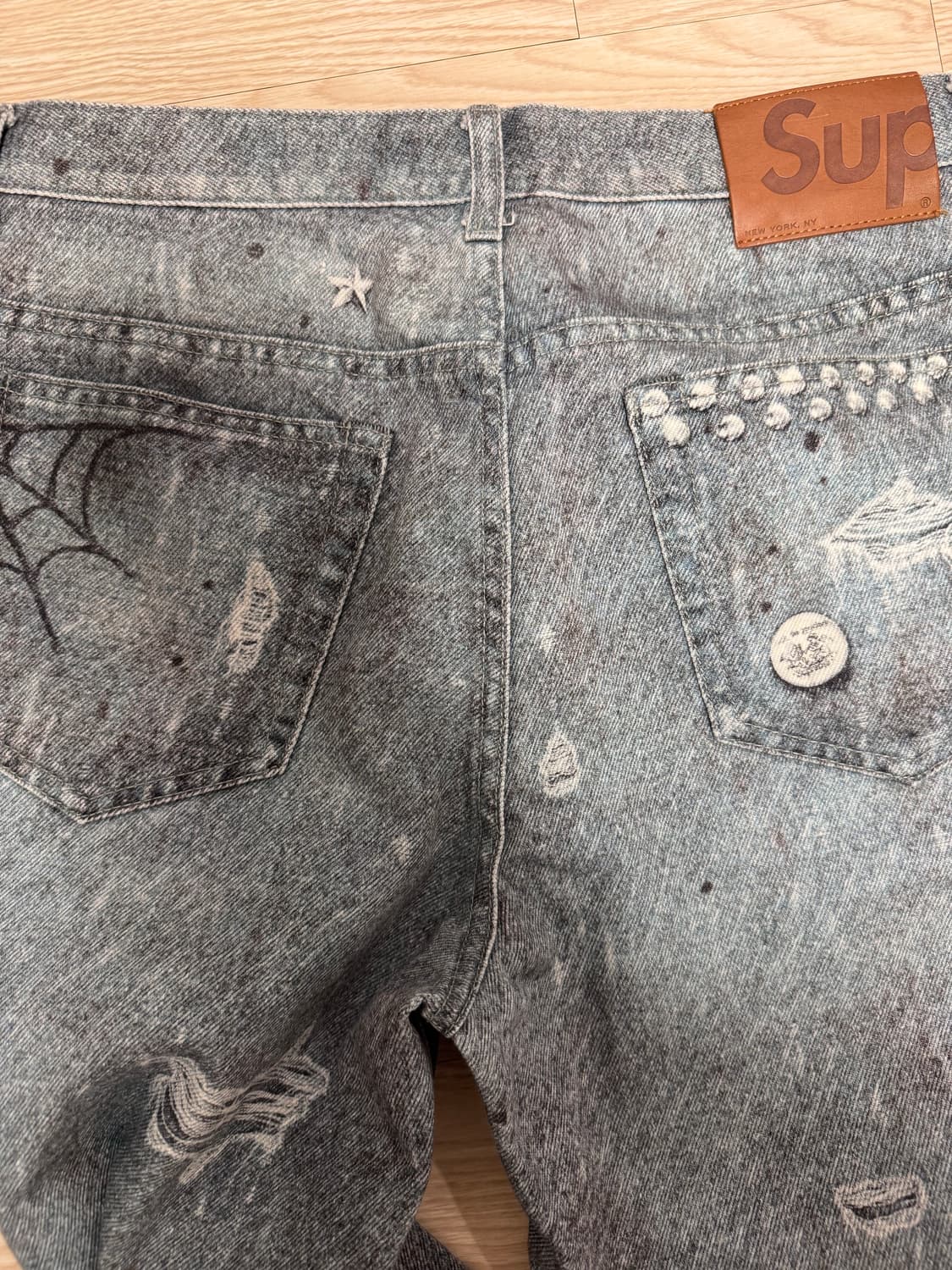 [30] 슈프림 HJR 트롱프뢰유 루즈핏 진블루 상품이미지7