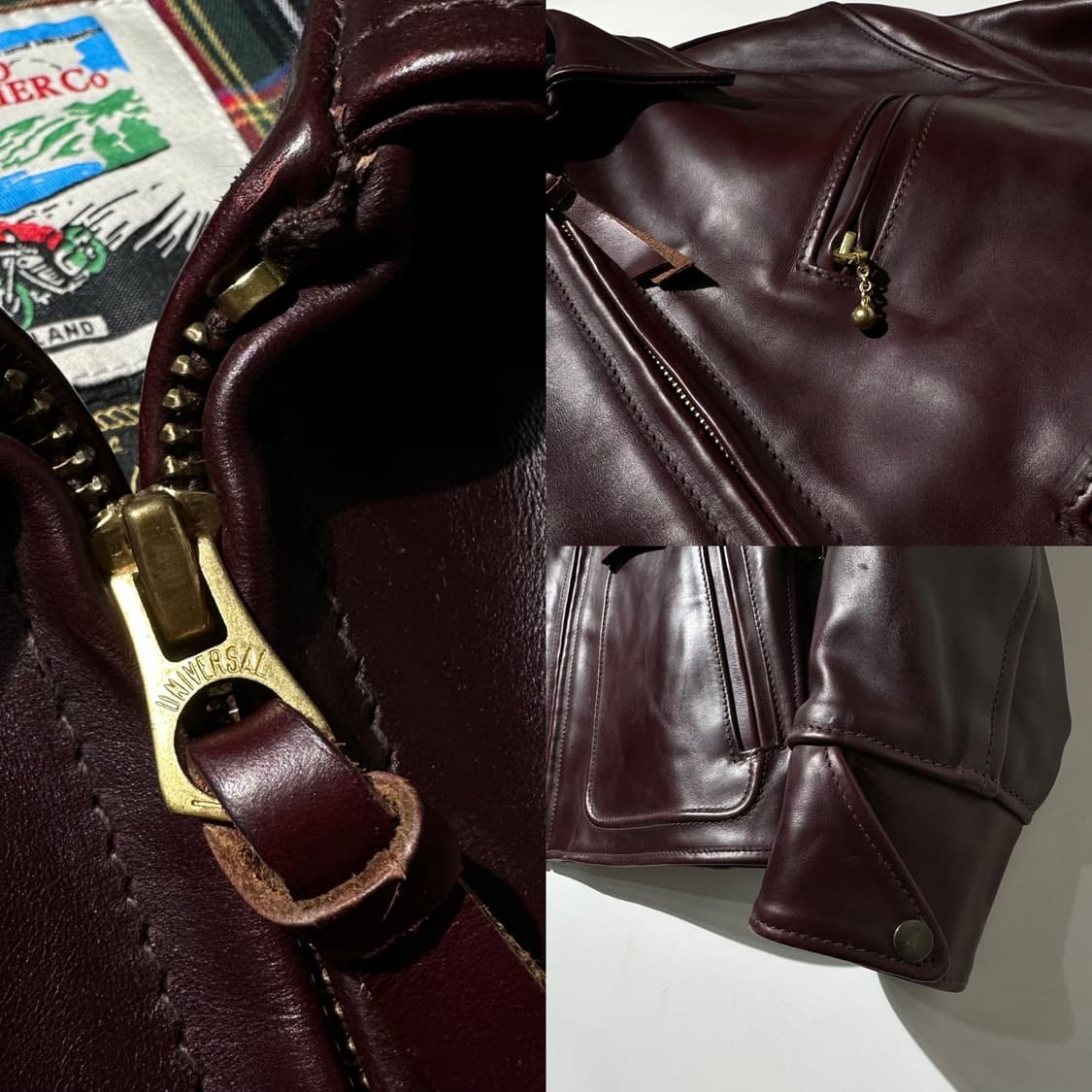 에어로 레더 홀스하이드 하프 벨티드 디럭스 싱글 자켓 상품이미지6