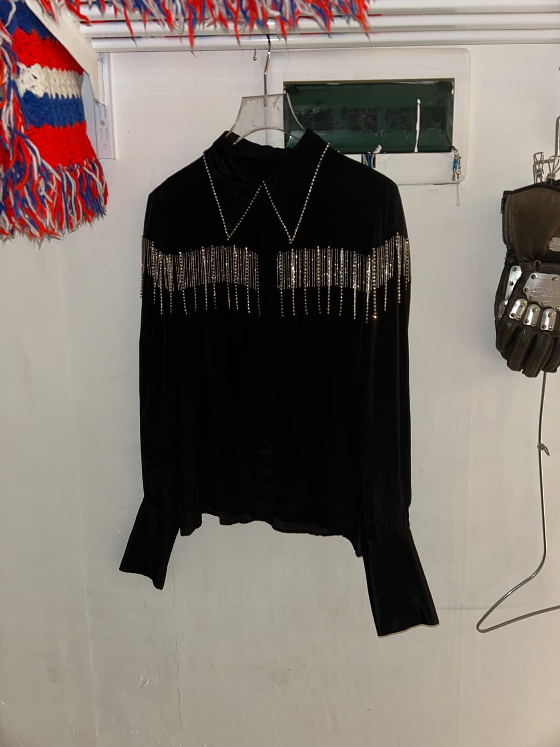 Vintage Silk Pearl-Fringe Western Shirts 상품이미지6