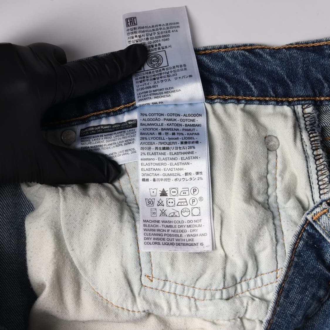 리바이스 중청 워싱 슬림 스트레이트 데님 팬츠 상품이미지6