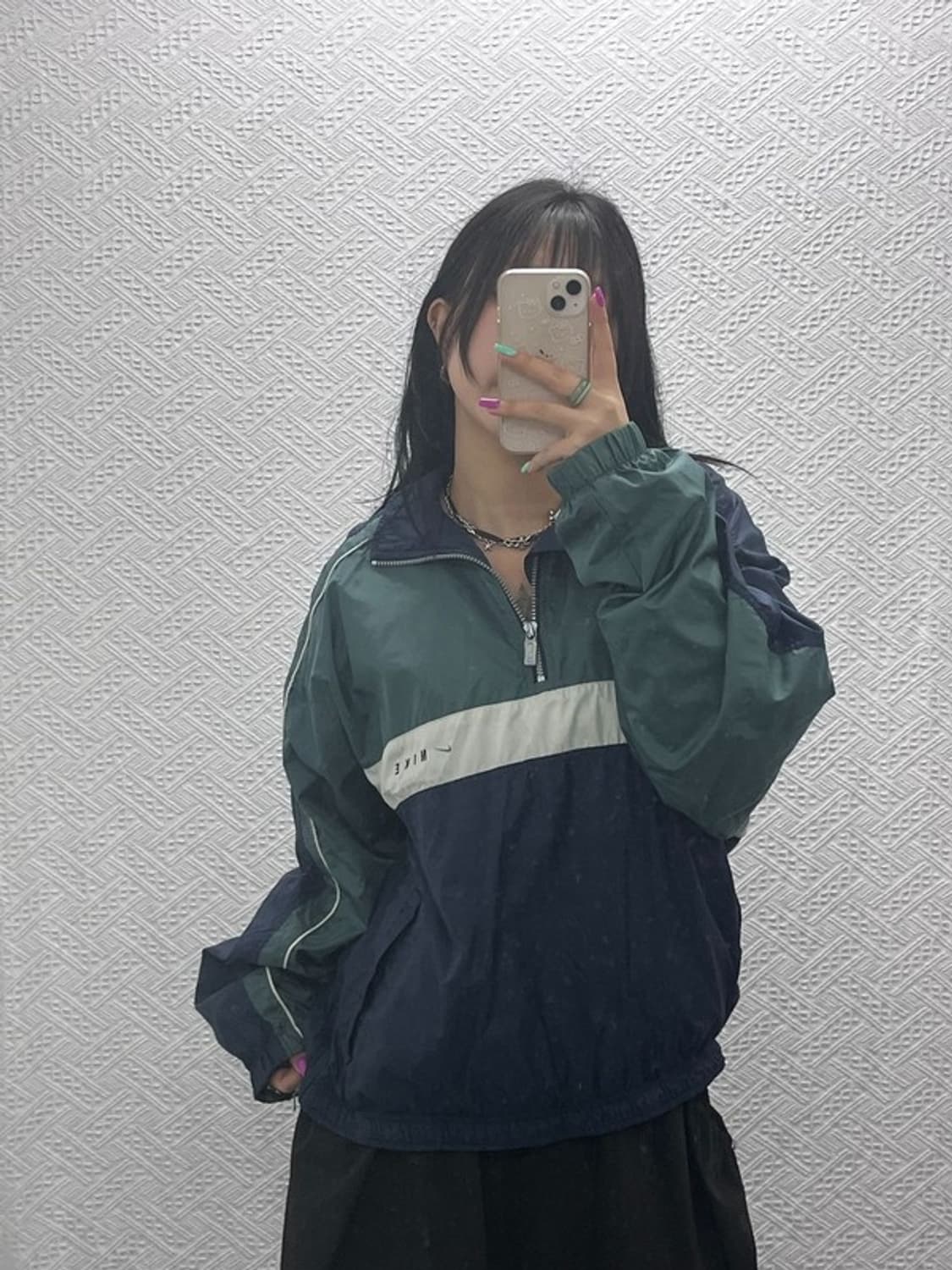 나이키 레트로 90's 배색 바람막이 반집업 아노락 L C07245 상품이미지2