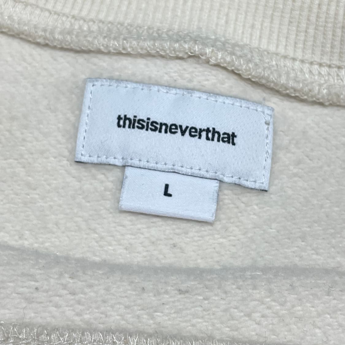 [L] 디스이즈네버댓 아이보리 맨투맨 상품이미지2