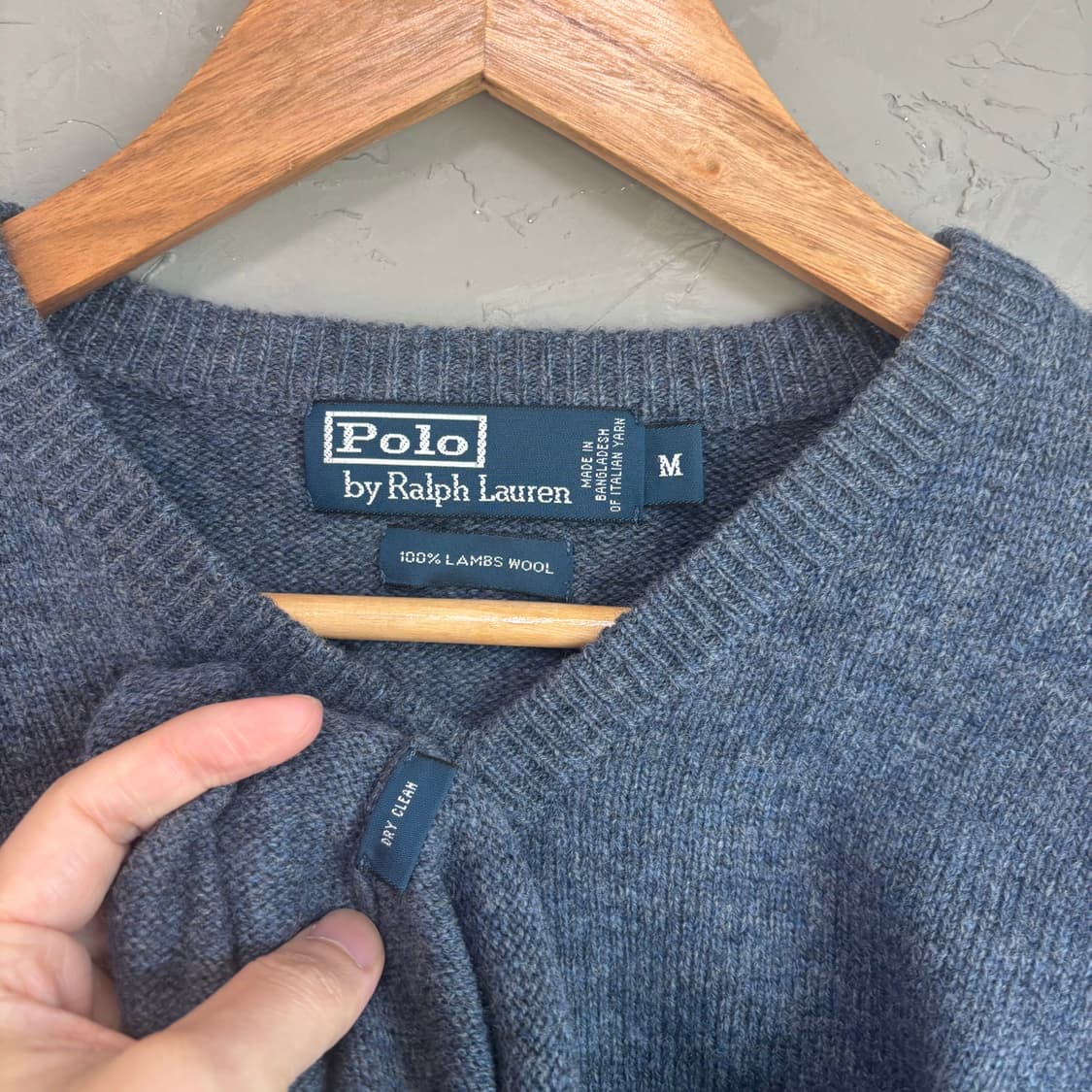 폴로 랄프로렌 램스울 니트 블루 상품이미지3