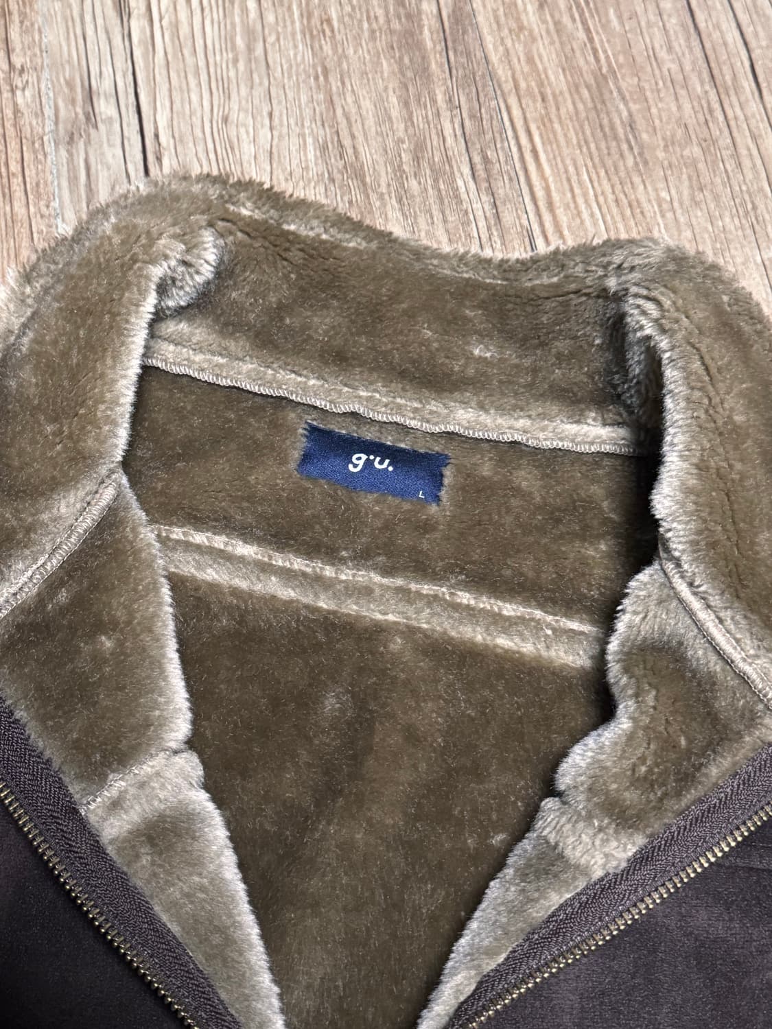 GU 브라운 스웨이드 무스탕 자켓 상품이미지6