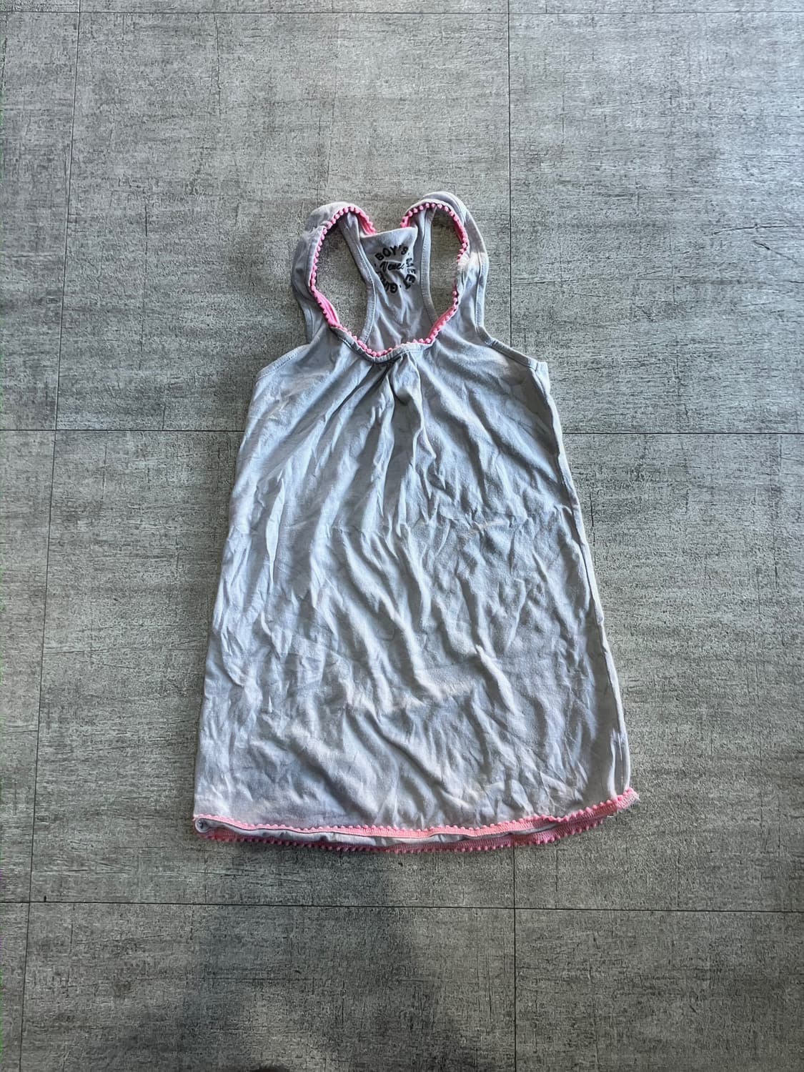 Boysmeetgirl 핀터깔y2k 하구미모리걸 대대장 슬리브리스나시탑 상품이미지1