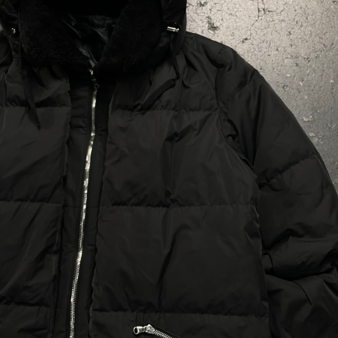 100 솔리드옴므 더블레이어 구스다운 패딩 상품이미지2