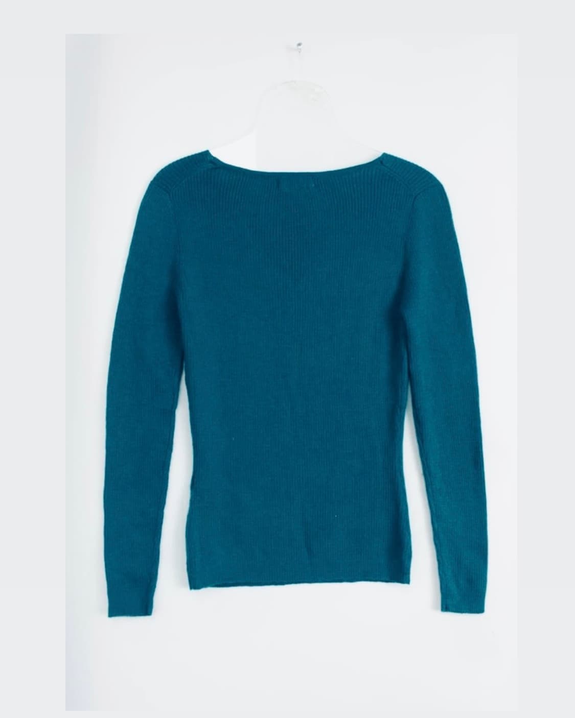 빈티지 울100 청록색 니트 상품이미지2