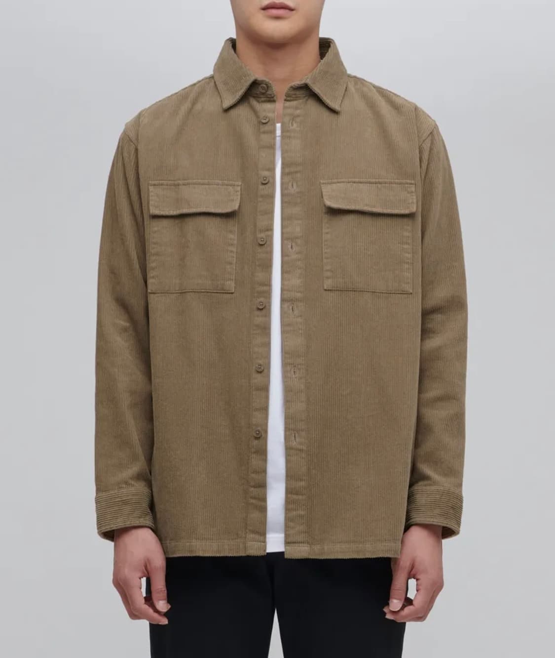 [XL]무신사스탠다드 코듀로이 오버핏 셔츠/더스티베이지 상품이미지2