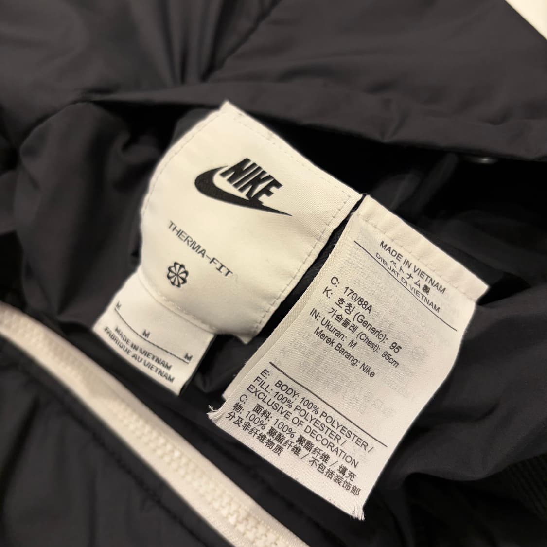 [M] 나이키 써마핏 리버시블 패딩 점퍼 그레이 블랙 B749 상품이미지7
