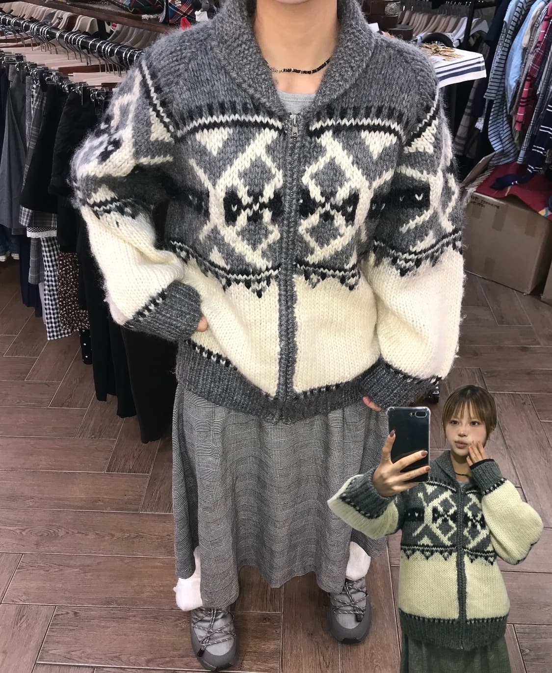 🐰그레이 빈티지 코위찬 집업 🐰 상품이미지1