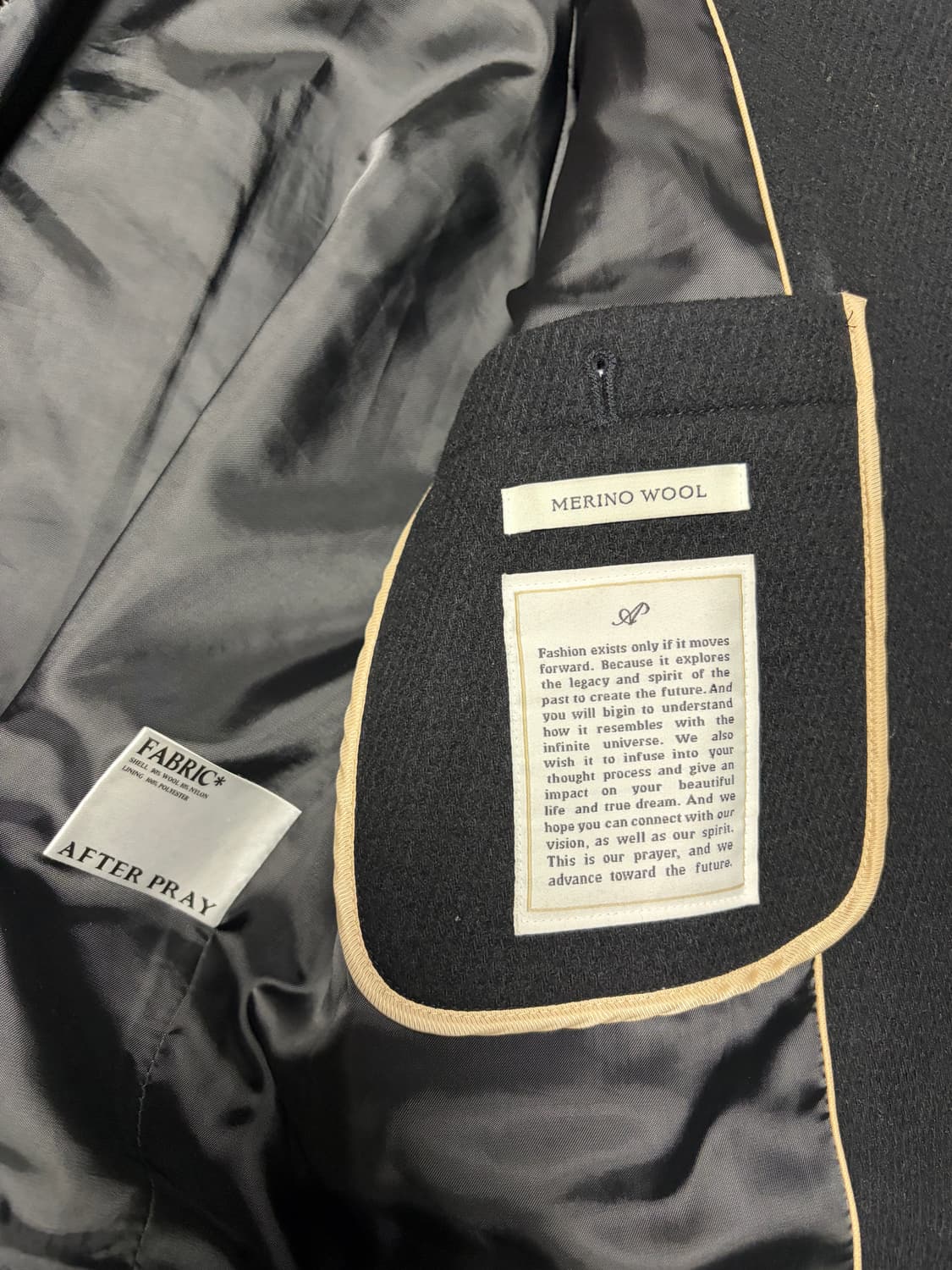 (L사이즈 교환 가능)애프터프레이 리가즈 헤링턴 블루종 블랙  사이즈 M 상품이미지7