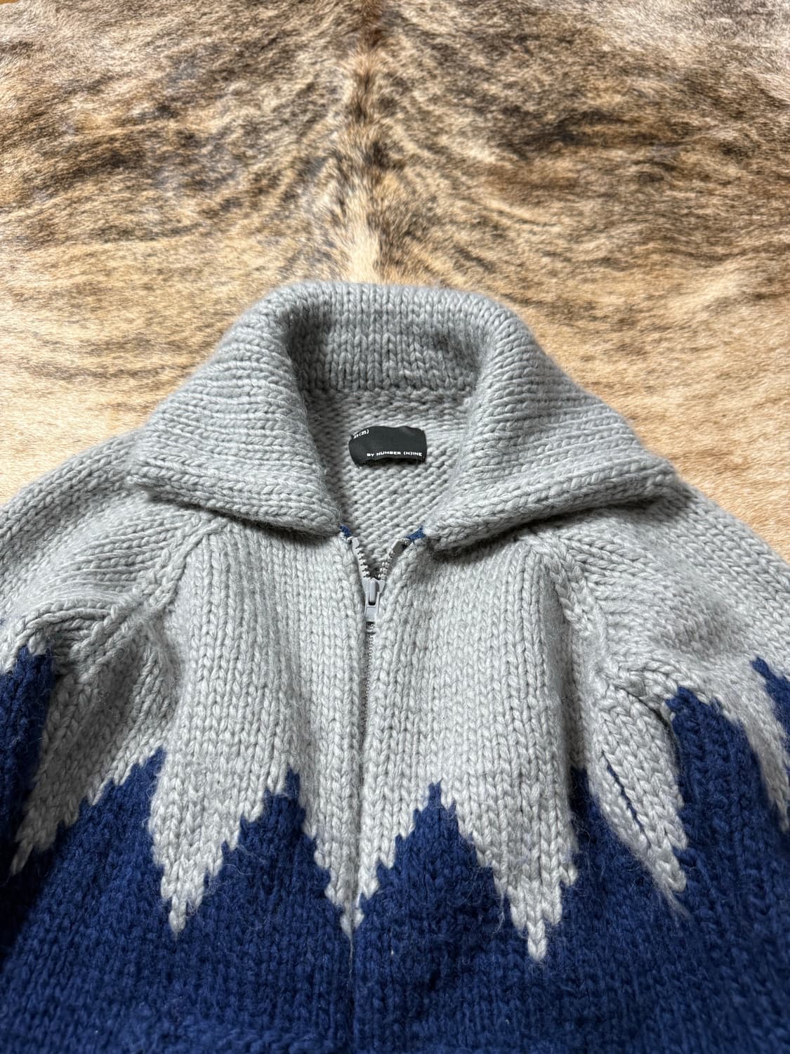 NUMBER (N)INE “Cowichan Knit Zip-Up 상품이미지2