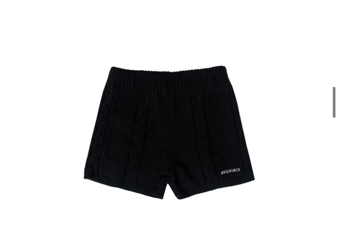 뉴얼린) Basic Cashmere Knit Shorts BK F 상품이미지2
