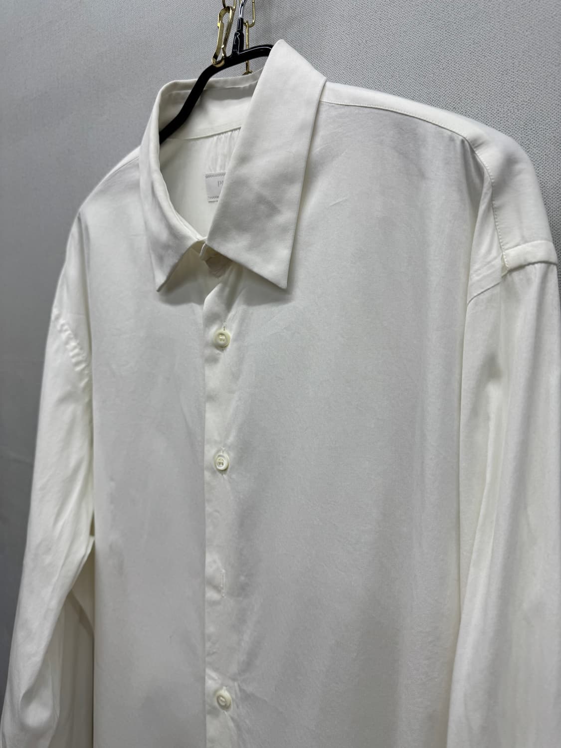 프라다 스트레치 코튼 솔리드 셔츠 42(XL~2XL) 상품이미지2