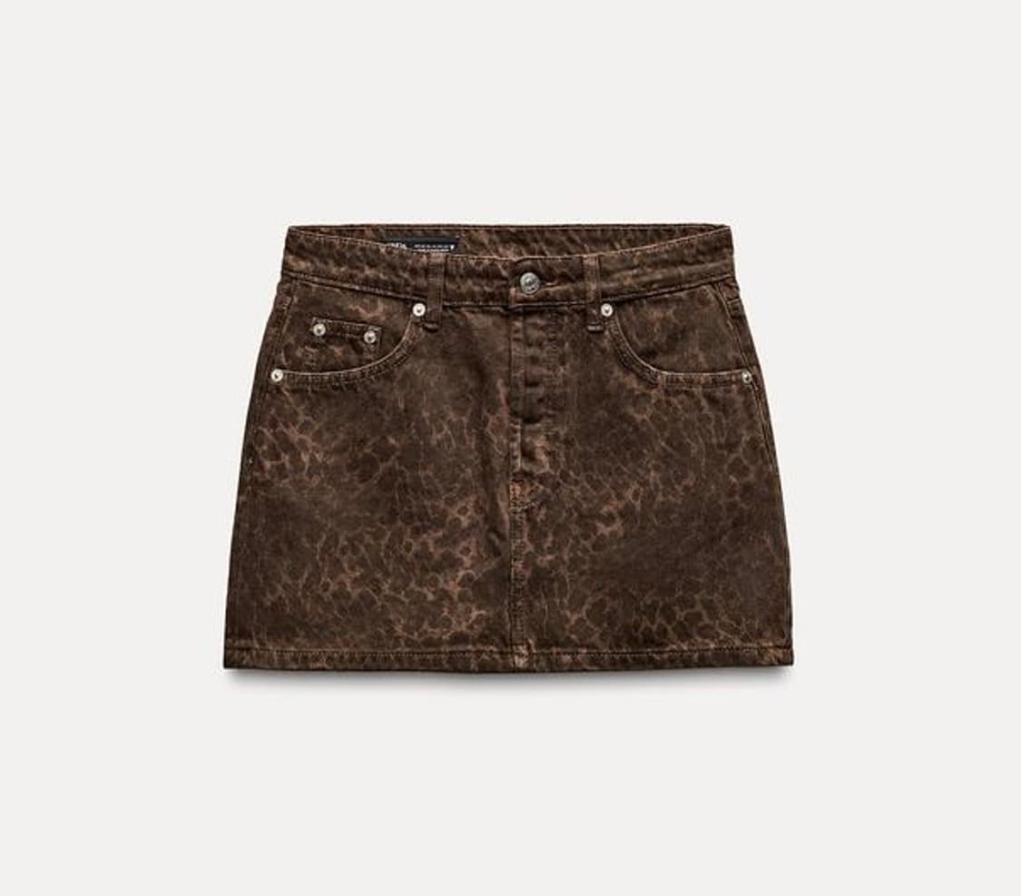ZARA 애니멀 프린트 스커트 딥 브라운 M 상품이미지1
