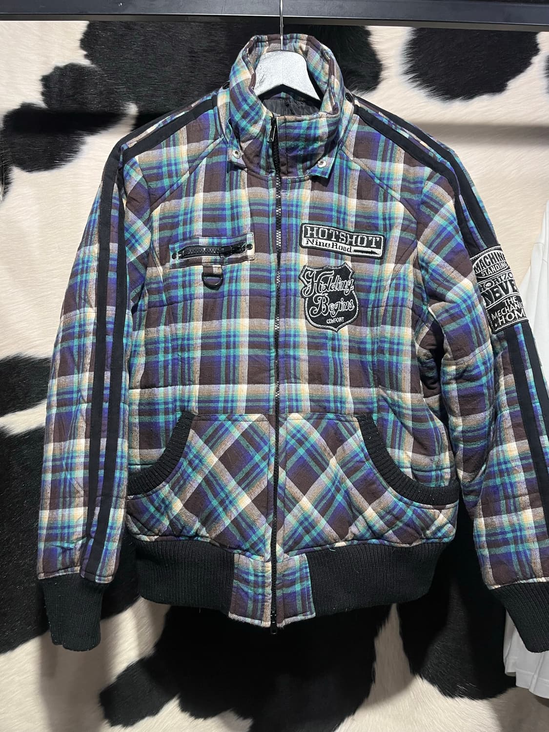 체크 투웨이 패딩 상품이미지3