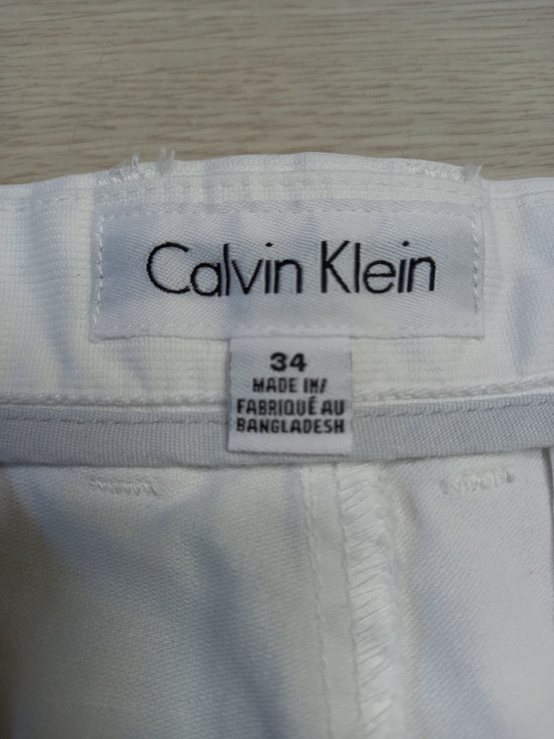 34 새상품 Calvin Klein 면 반바지 화이트 34-614 상품이미지5