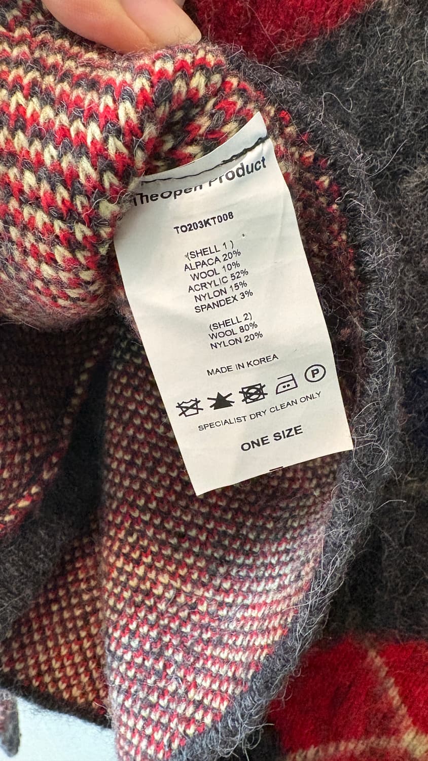 더오픈프로덕트(open yy) 아가일 니트 가디건 상품이미지4