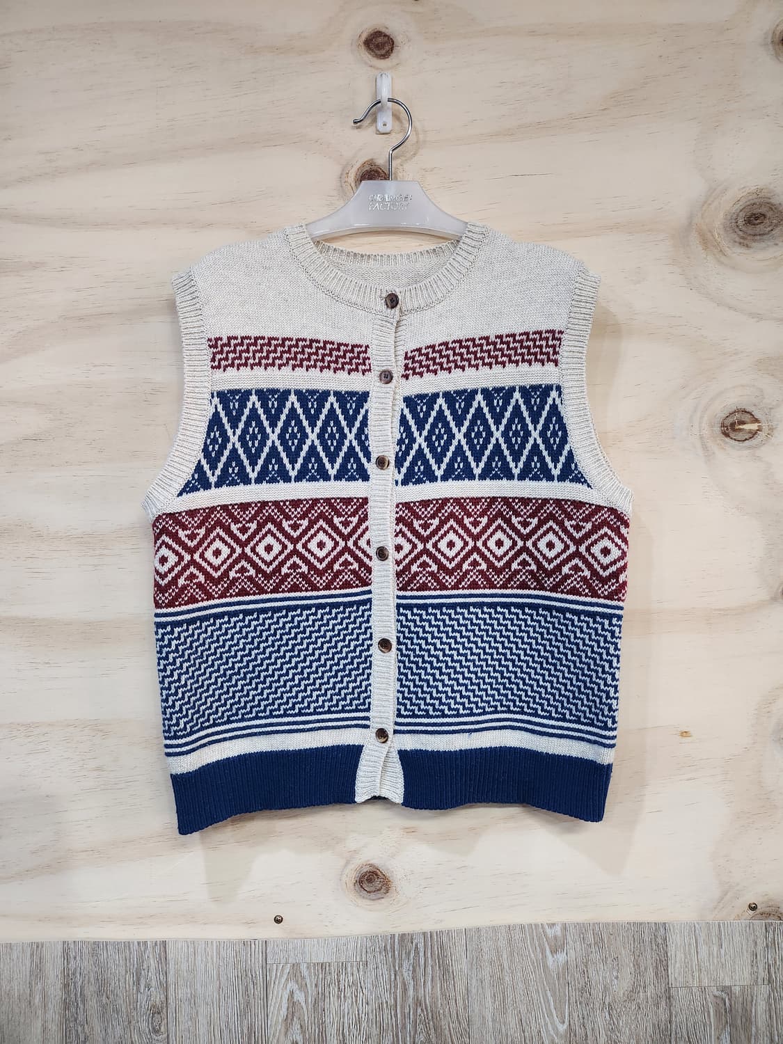 1053) 패턴 니트 조끼 베스트 상품이미지1