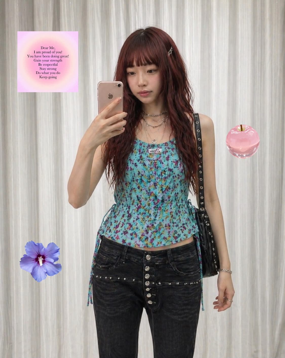 Y2K 하늘색 슬리브리스 티셔츠 상품이미지1