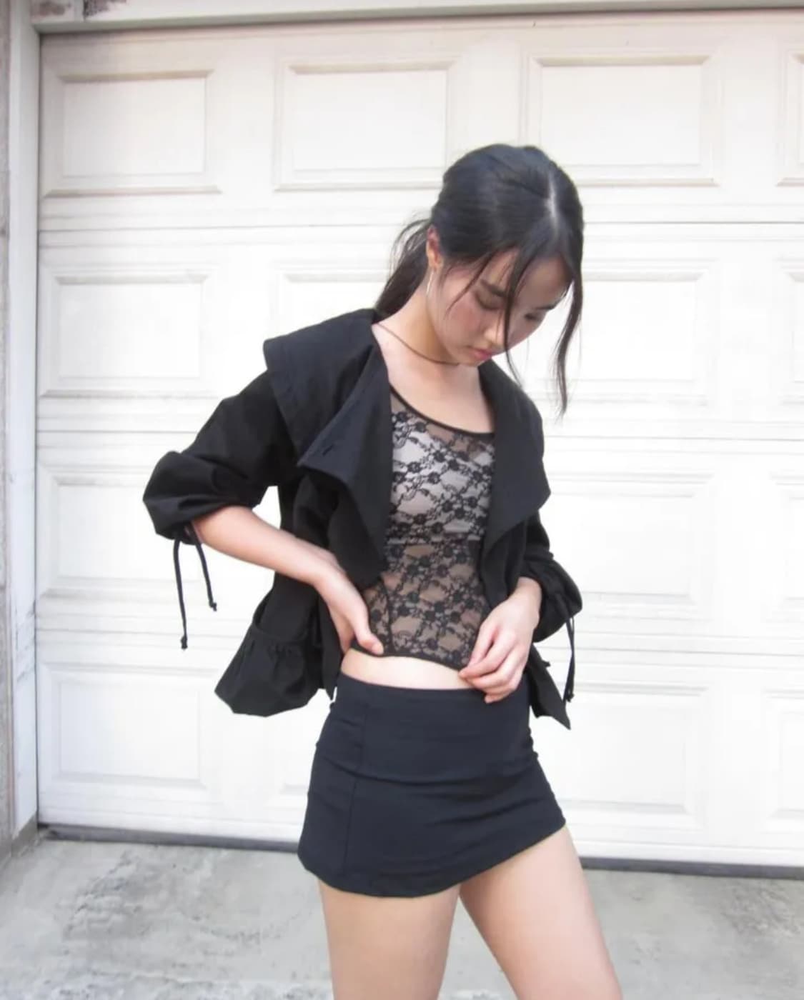 lace jumpsuit black 상품이미지5