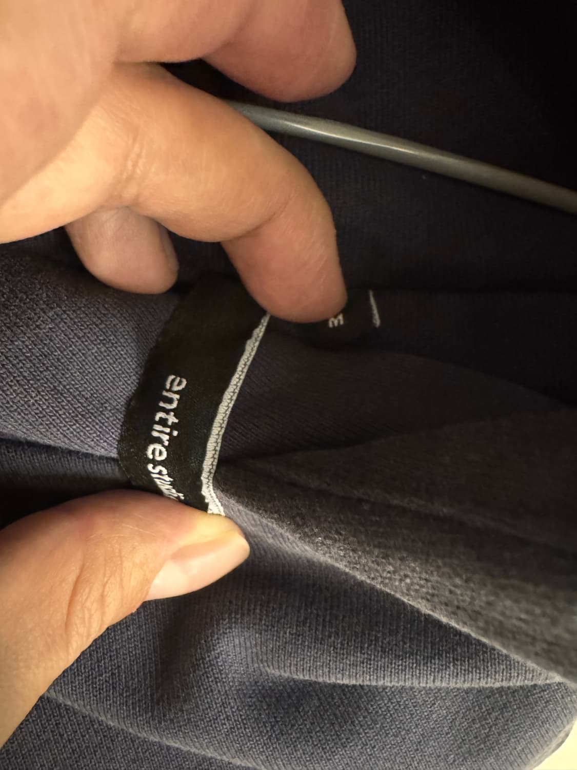 엔타이어 스튜디오 더블 크롭 후드 워시드블루 색상 팝니다 상품이미지4