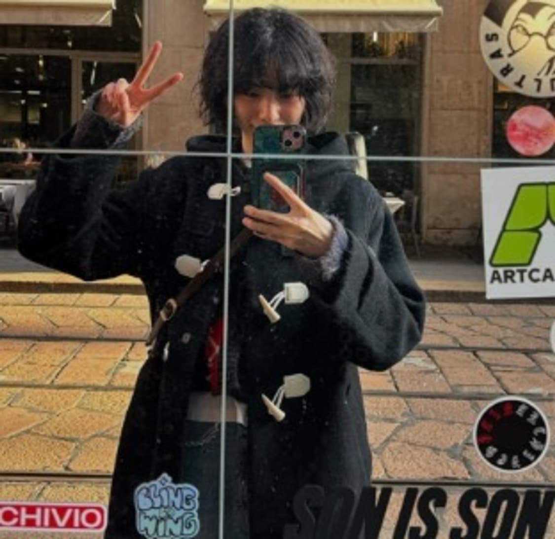 나나코트 르메메 샬롯 더플코트 블랙 상품이미지2