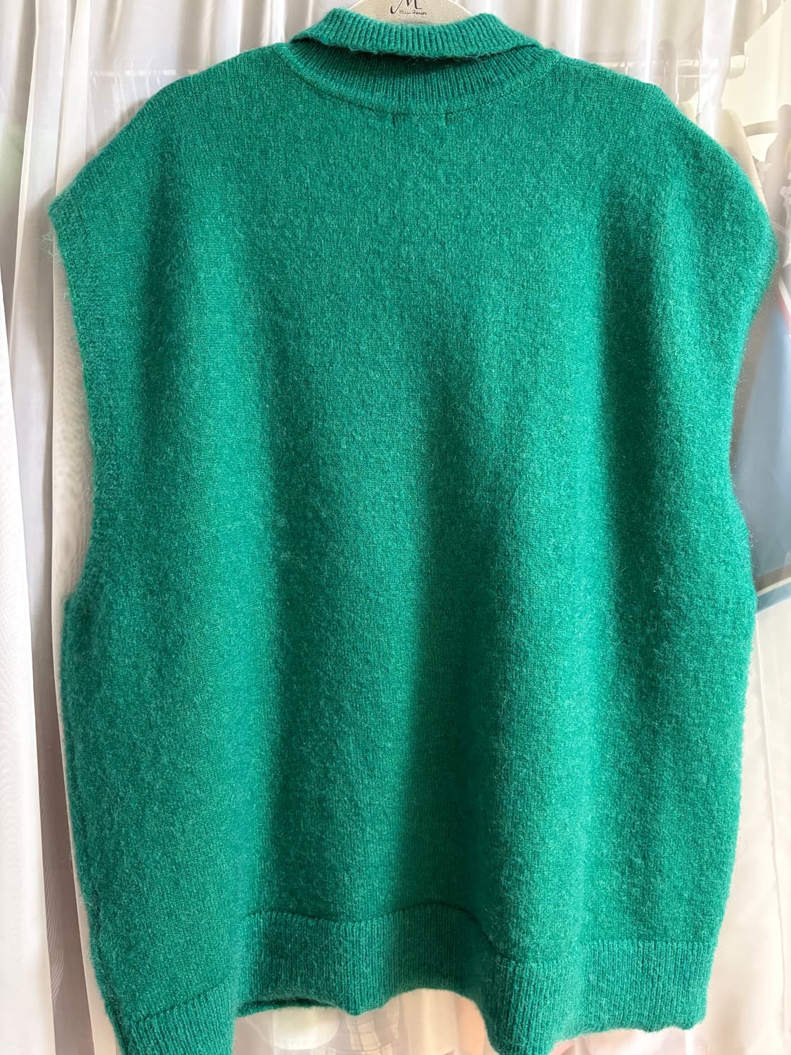 더아이덴티티 프로젝트 모헤어 니트 베스트 그린 상품이미지5