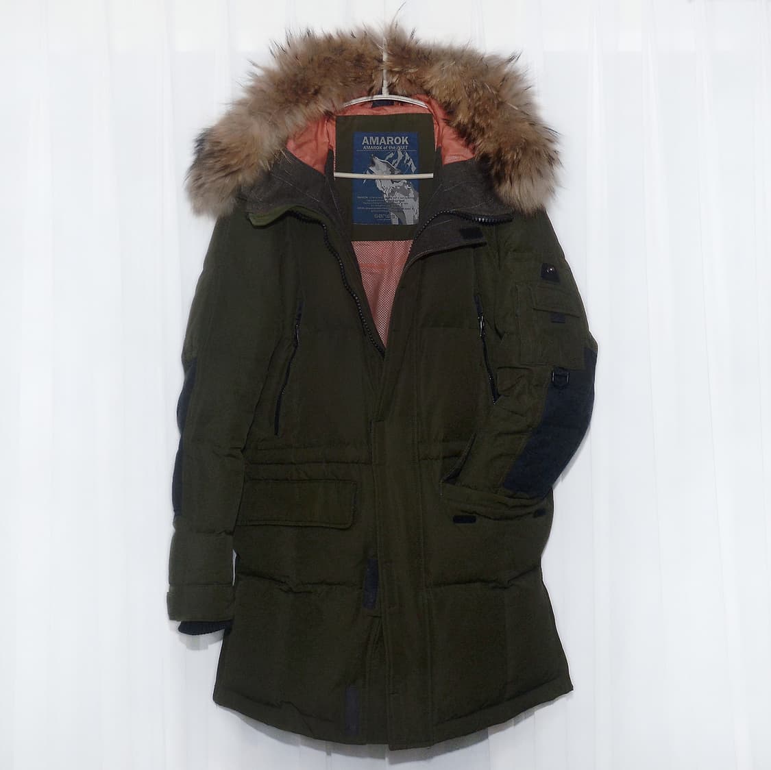 시리즈 (series) 아마록 라쿤퍼 헤비 구스다운 야상 패딩 (100) 상품이미지1