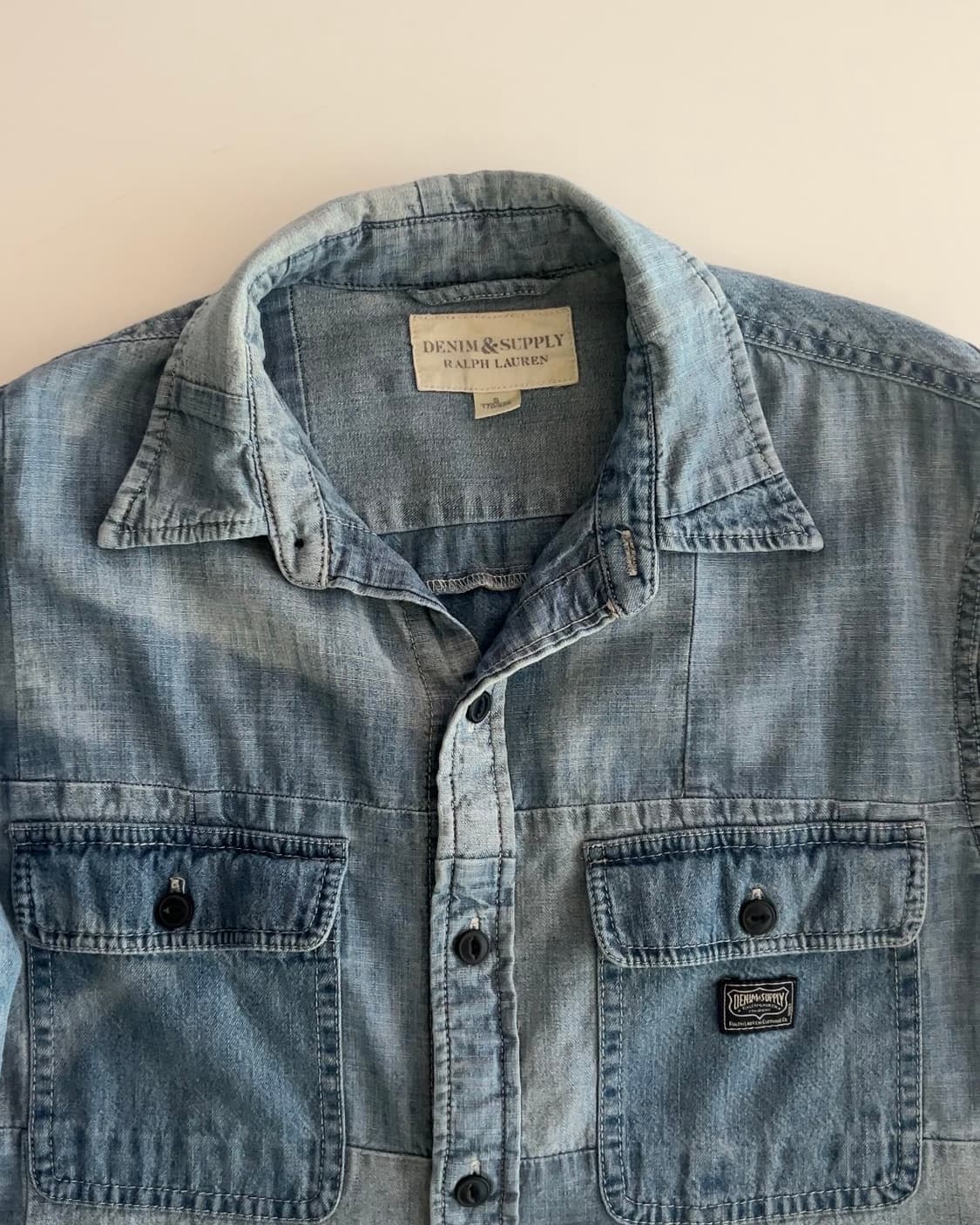 데님 앤 서플라이 랄프로렌 패치워크 데님 셔츠 S 상품이미지4