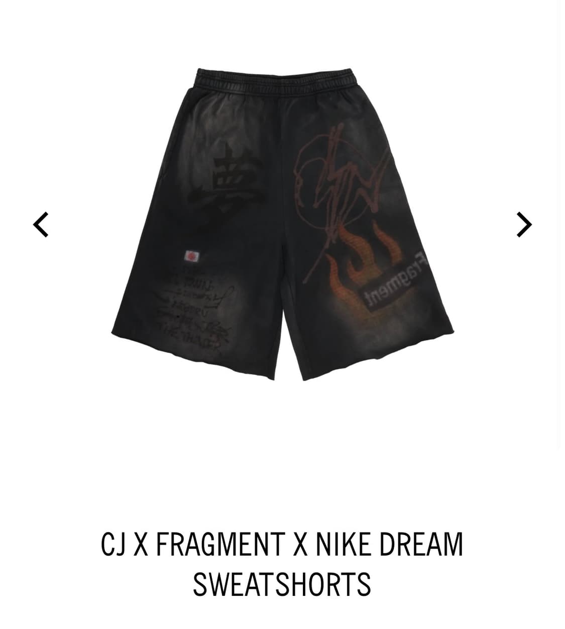 트래비스 스캇 프라그먼트 나이키 반바지 상품이미지1