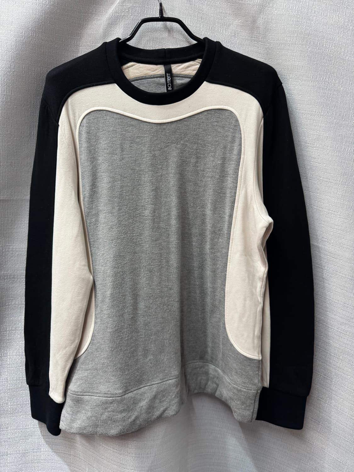 닐바렛 3색 컬러블럭 맨투맨 S(M) 남여공용 상품이미지1