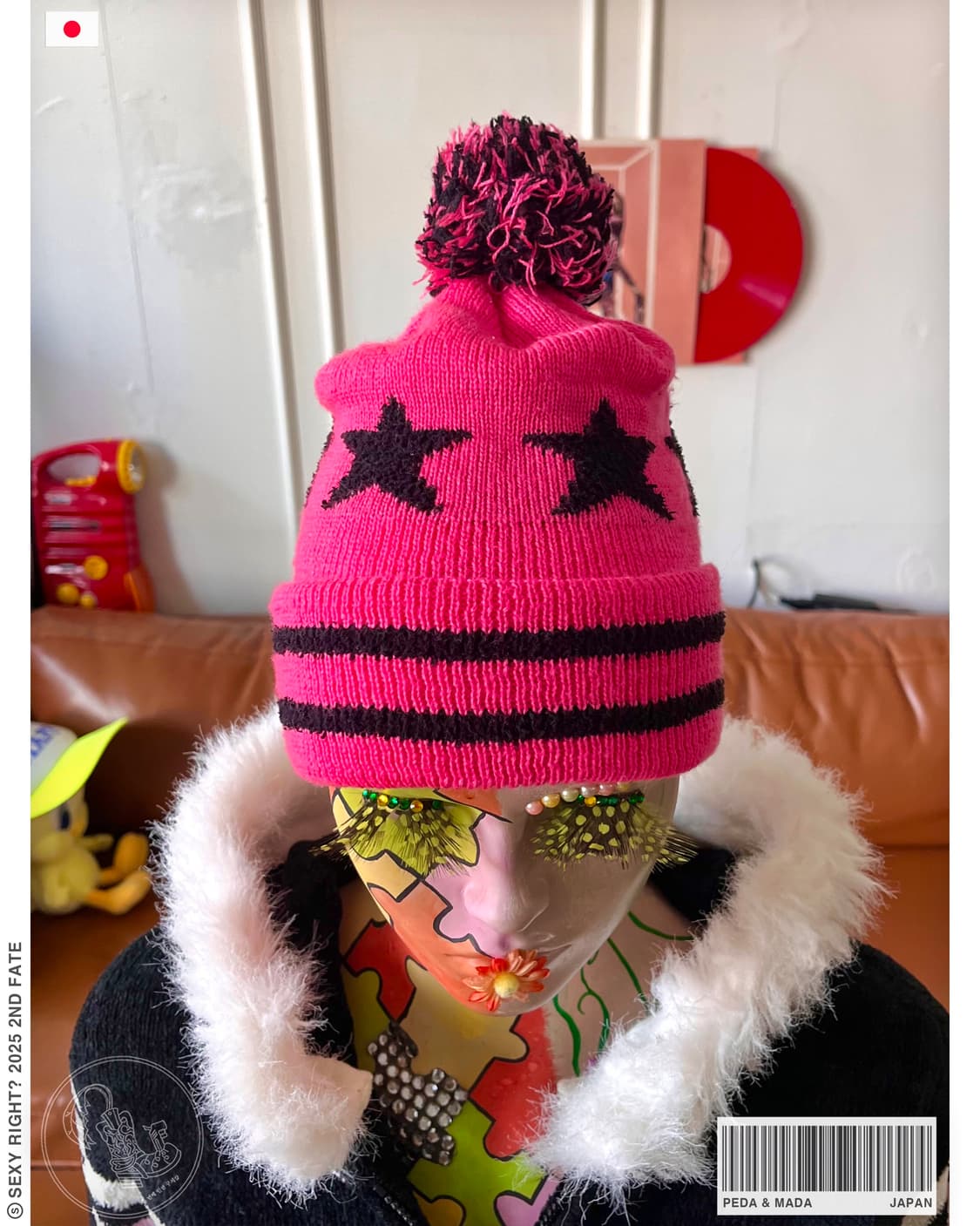 Jpn Vintage Star Pattern Bell Beanie 상품이미지1