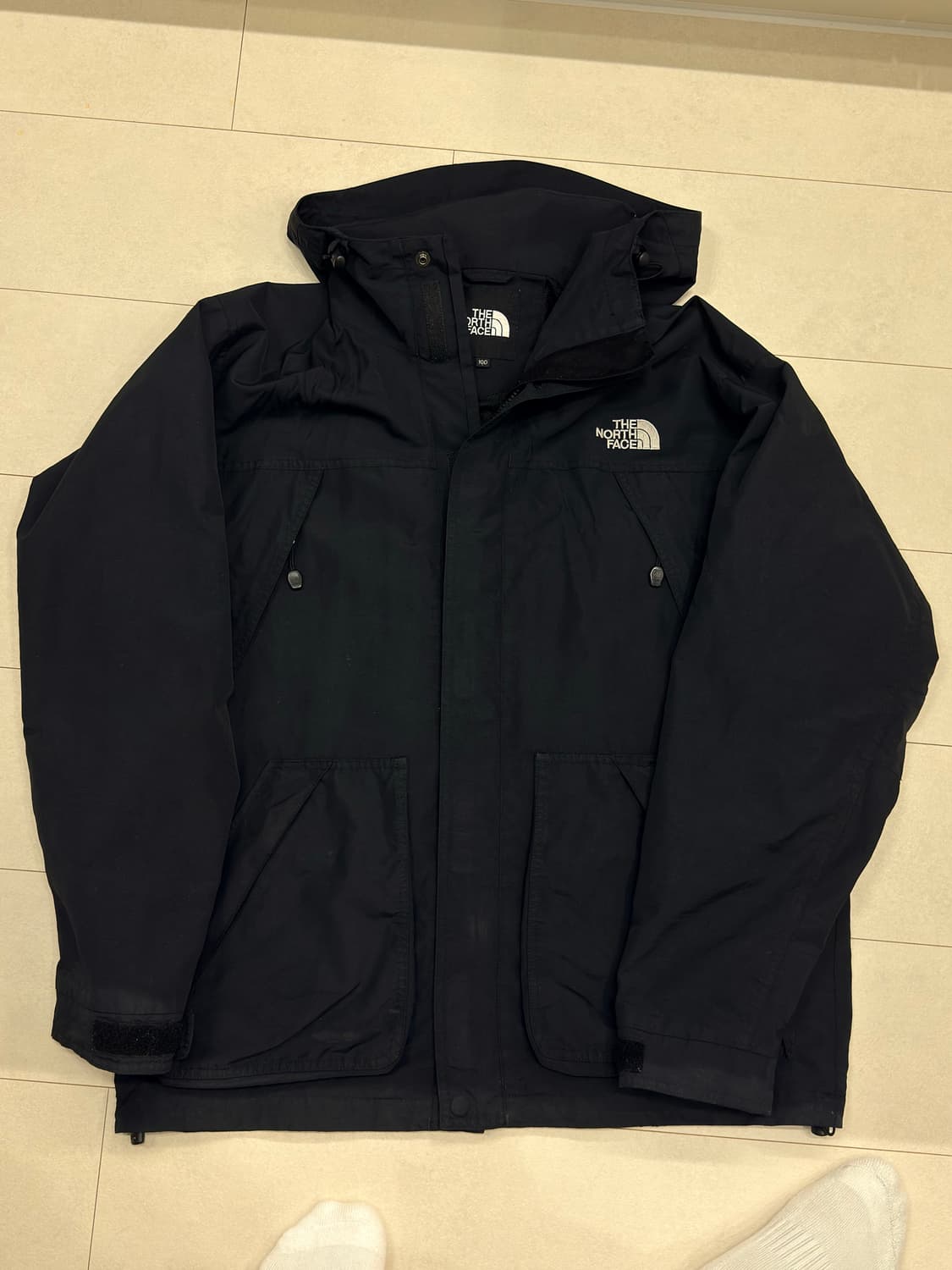 노스페이스 바람막이 윈드브레이커 블랙 L 100 상품이미지2