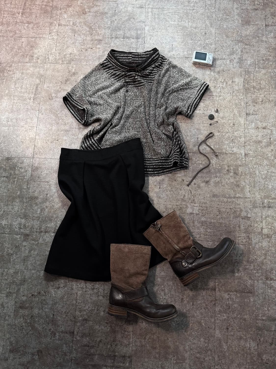 핀턱 울 스커트 상품이미지2