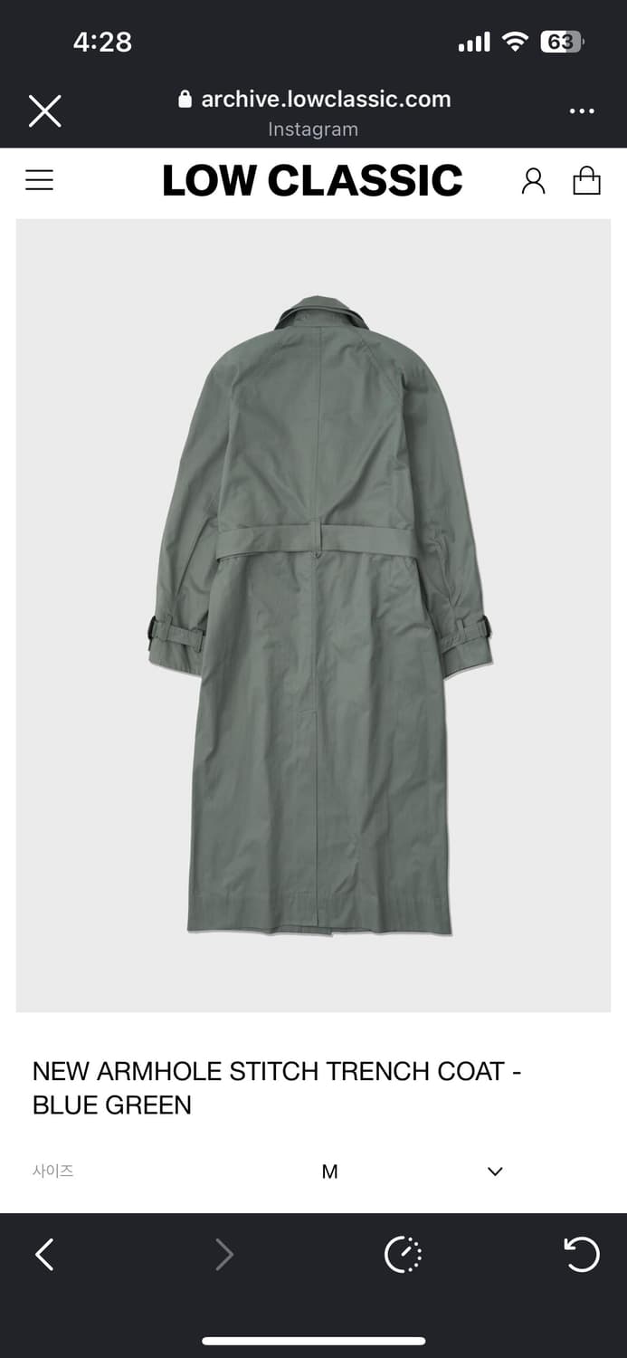 로우클래식 코트 뉴 암홀 스티치 트렌치 코트 상품이미지7