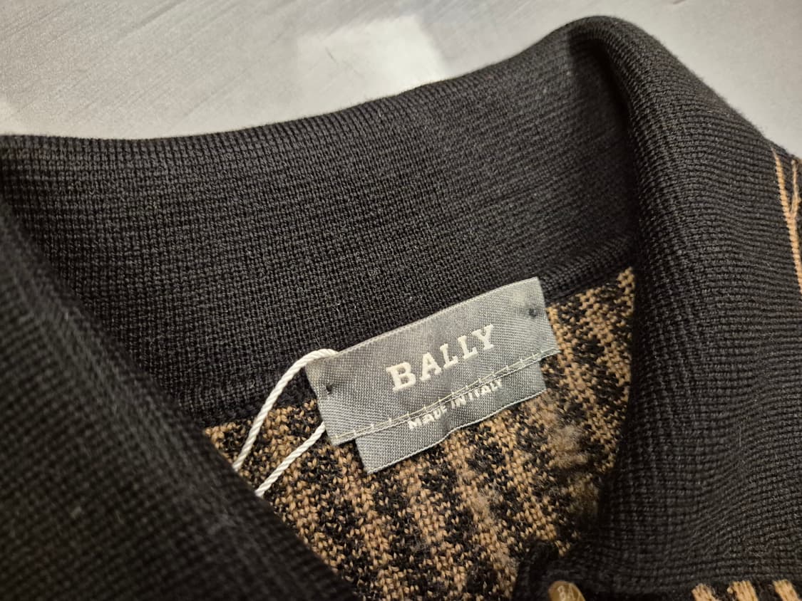 90s BALLY 메리노울 카라 니트 상품이미지7