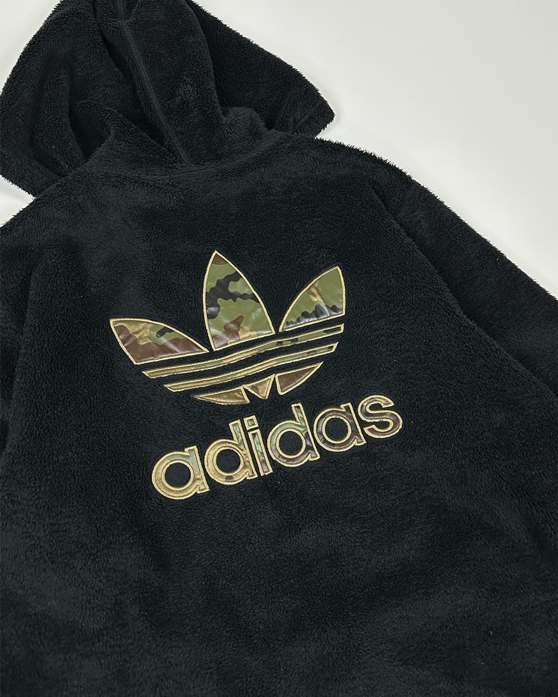 아디다스 카모 로고 플리스 후드집업 상품이미지3