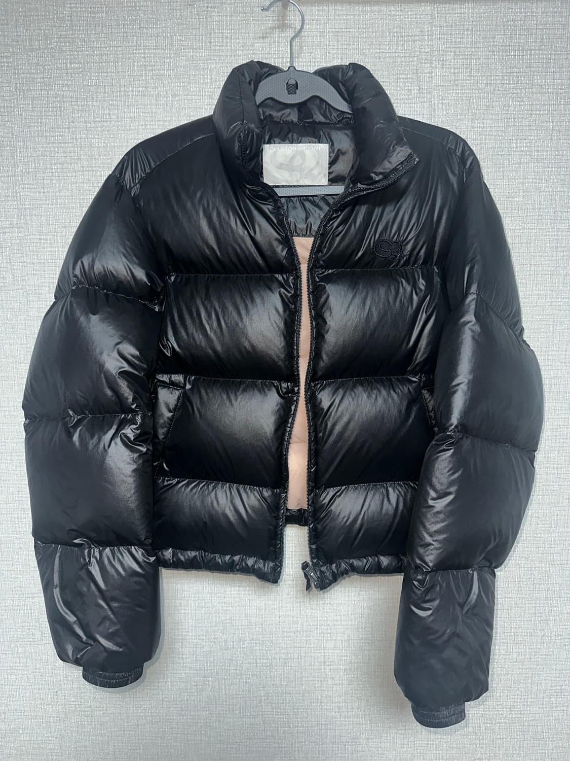 스컬프터 104 크롭 푸퍼 다운 숏패딩 블랙 S 상품이미지5