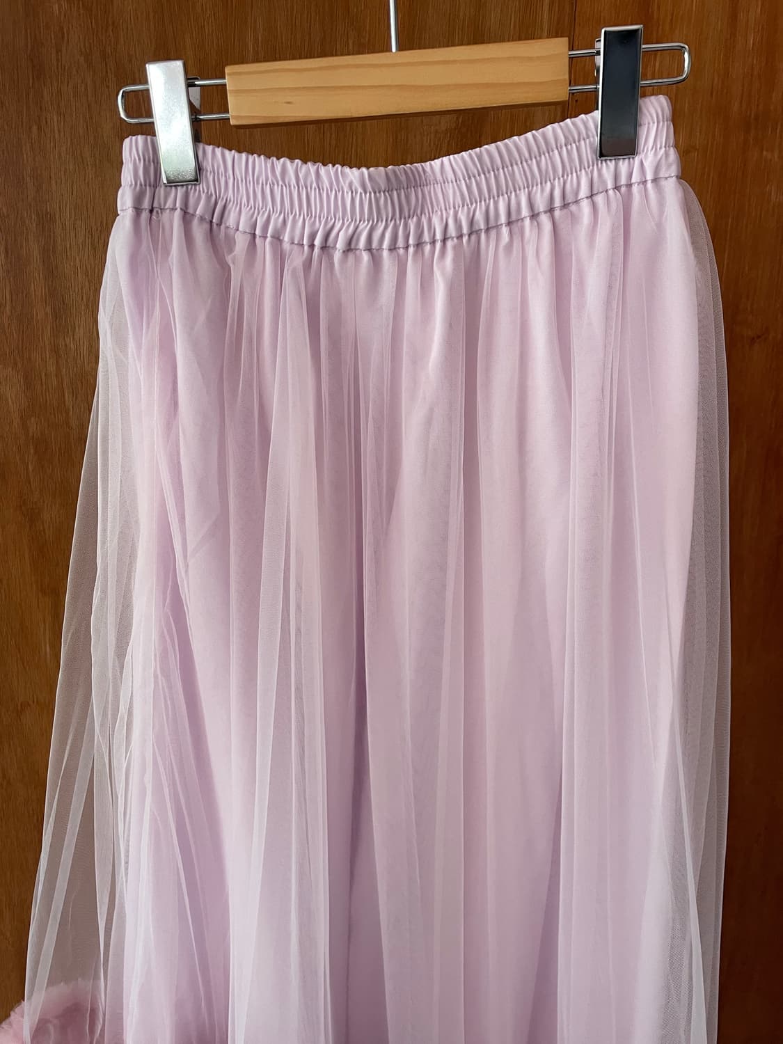 Pink layered tulle maxi skirt 상품이미지5