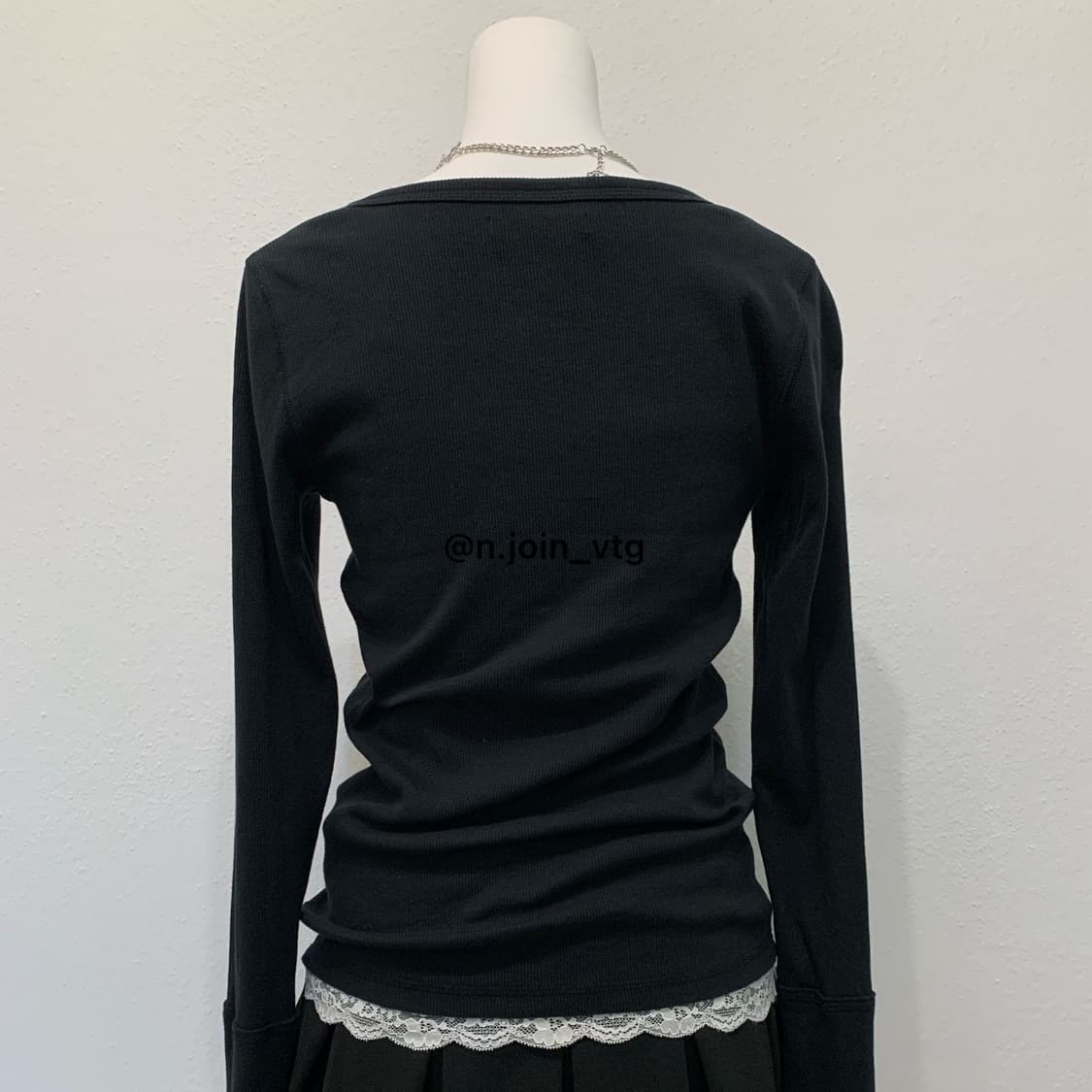 아베크롬비 헨리넥 블랙 롱슬리브 홀리스터 상품이미지3