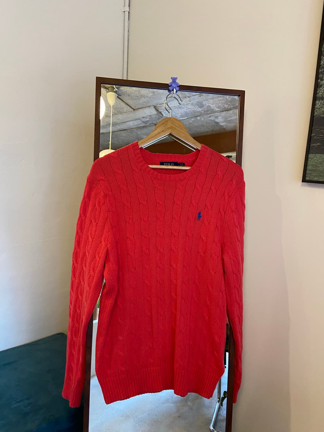폴로 랄프로렌 케이블 니트 핑크 상품이미지1