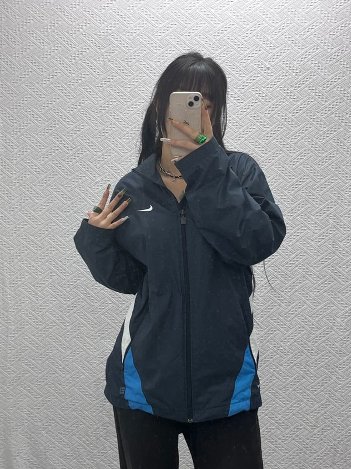 나이키 올드스쿨 레트로 00's 배색 바람막이 자켓 L C08044 상품이미지1