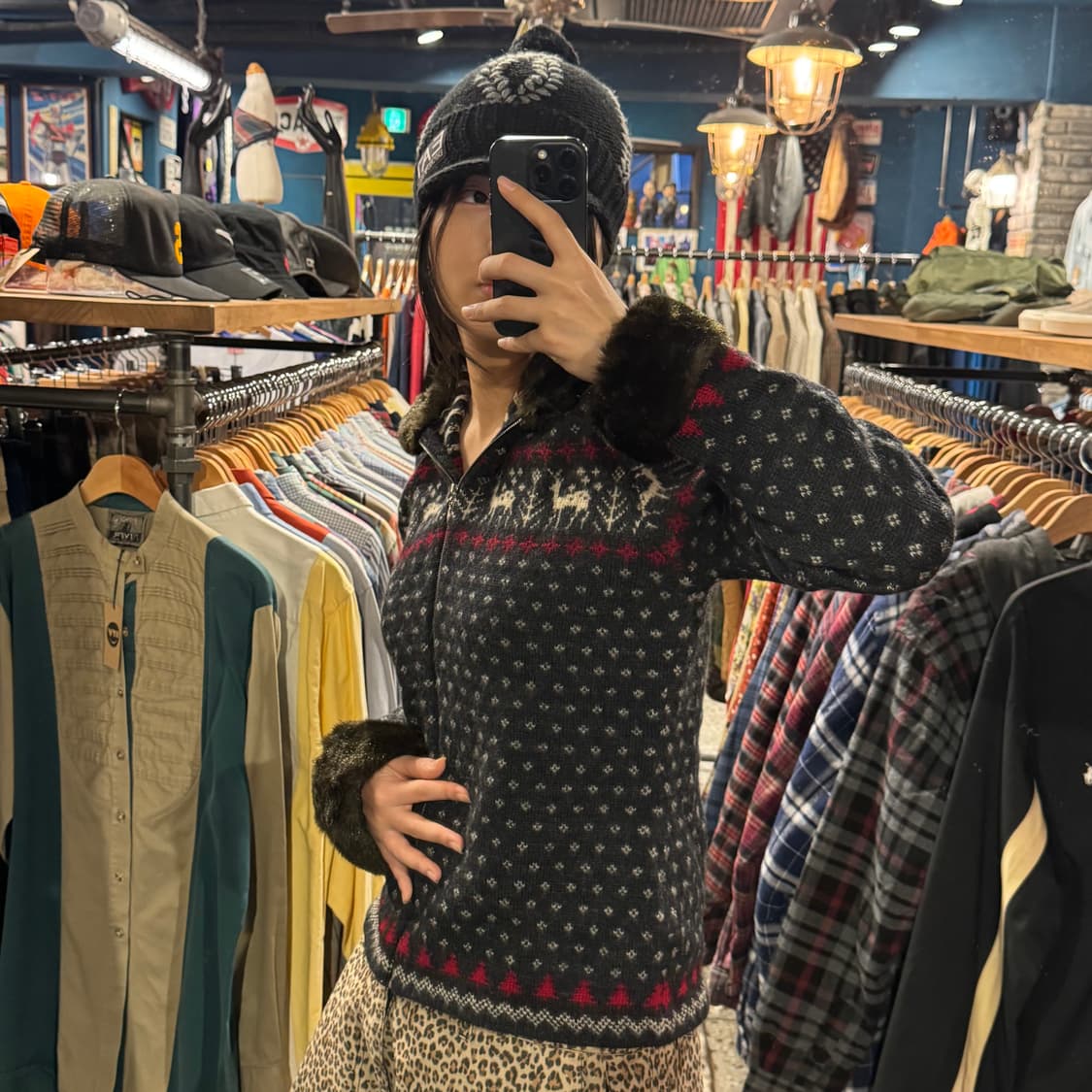 RALPH LAUREN 랄프로렌 아가일 퍼 집업 상품이미지4