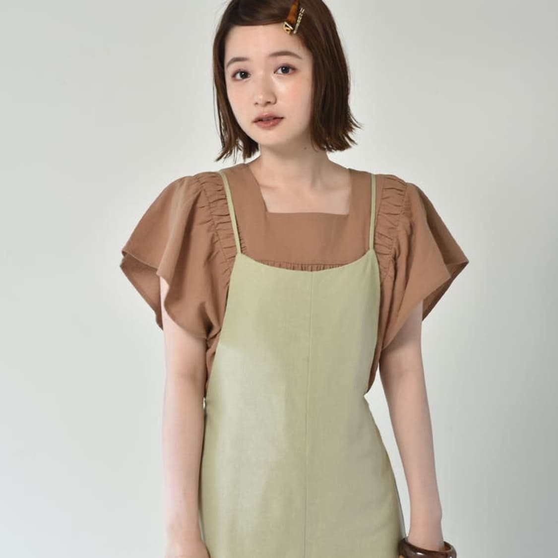 레트로걸 린넨 혼방 오버롤 상품이미지3