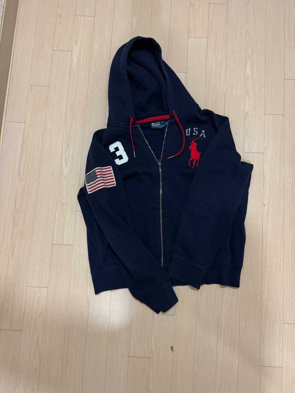 폴로 빅포니 성조기 후드집업 상품이미지1