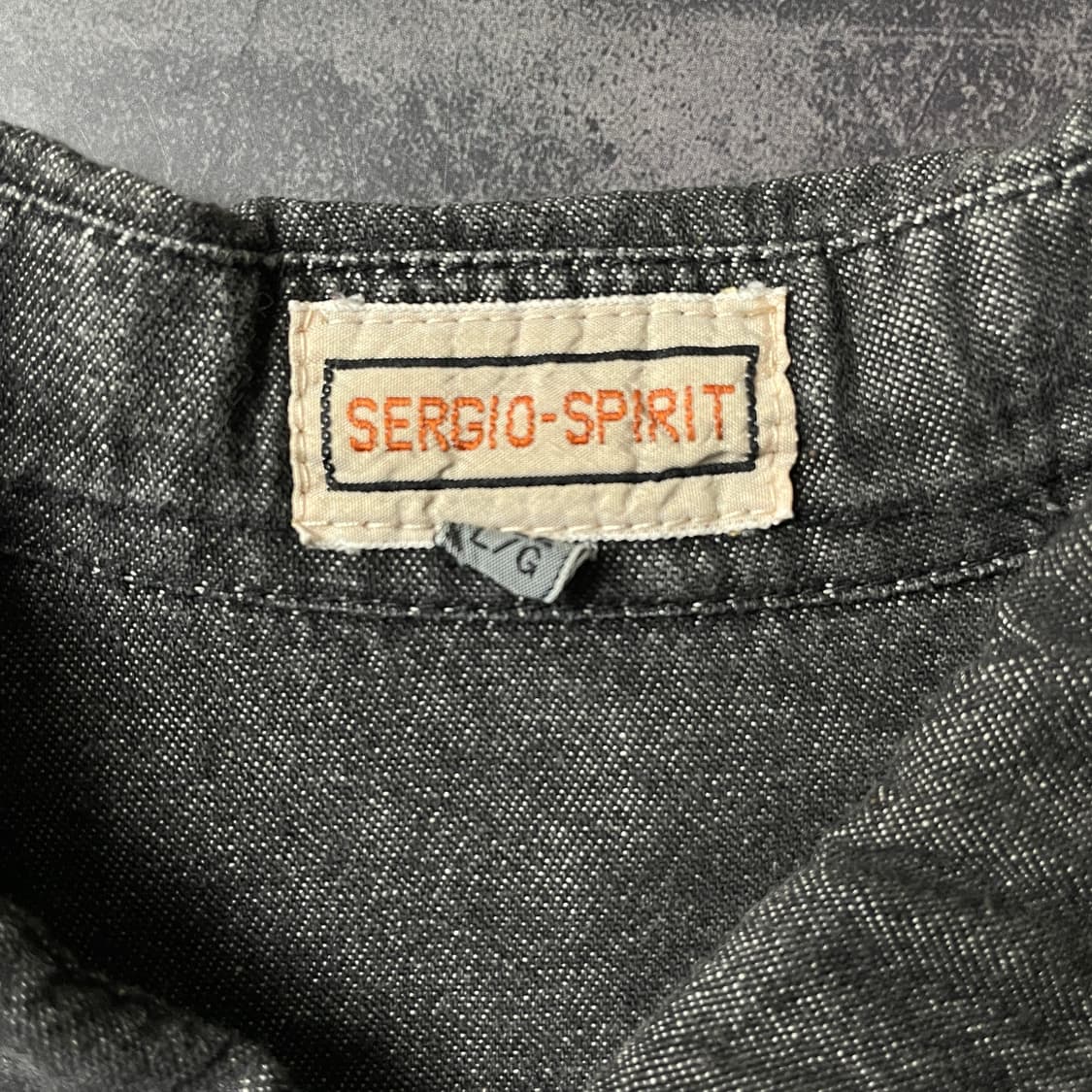 UNKNOWN 빈티지 차콜 데님 코튼 셔츠 A00666 상품이미지9