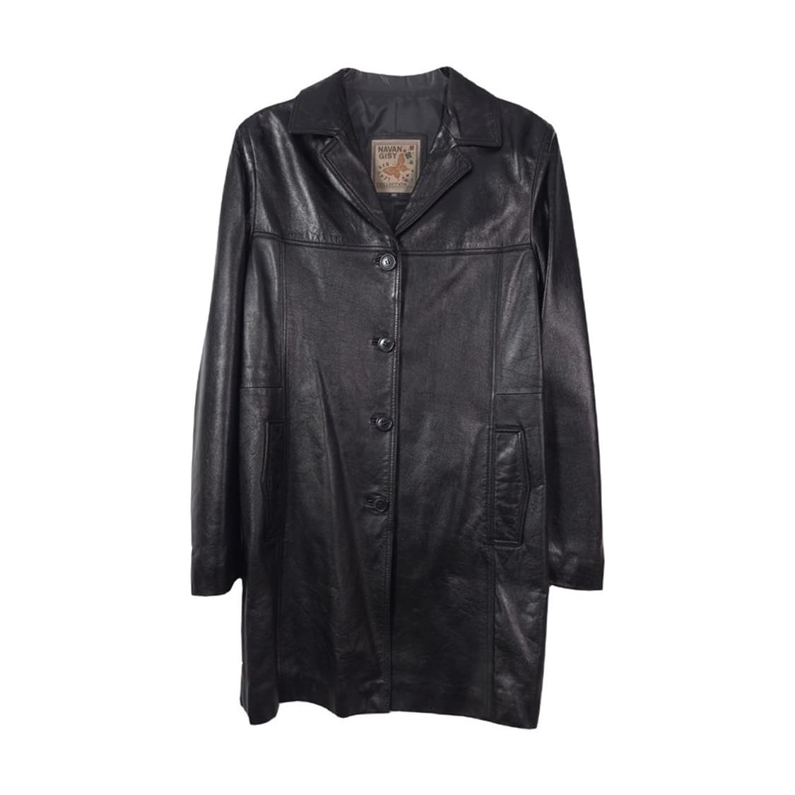 NAVAN GISY 리얼 레더 롱 코트 66 상품이미지1