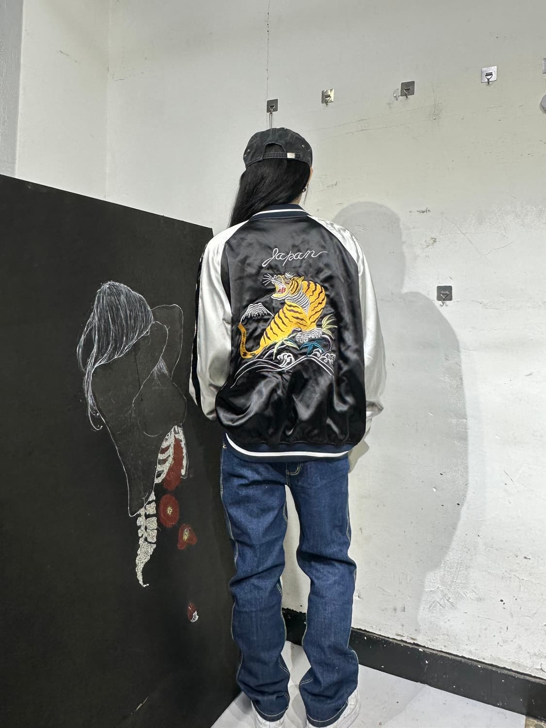 Jpn 일본빈티지 재패니즈 오리엔탈 리버시블 스카잔 자켓 XL 상품이미지6